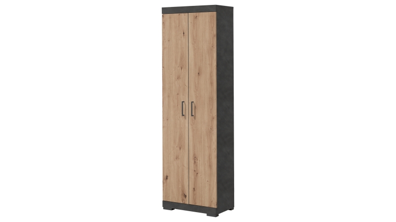 Garderobenschrank anthrazit Artisan Eiche 195 cm - BRISTOL