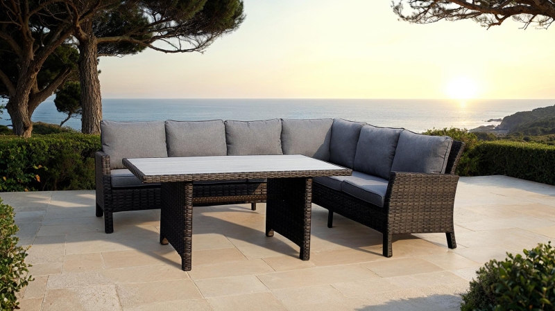 Gartenmöbel Set 2 tlg inkl. Tisch 150 x 85 cm - BEACH