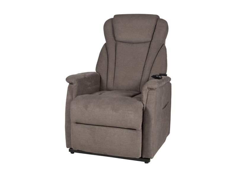 Fernsehsessel grau/braun mit Aufstehhilfe - TORONTO XXL