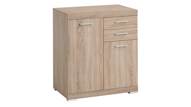 Kommode Eiche 80 x 50 cm - 2 Schubladen - BRISTOL