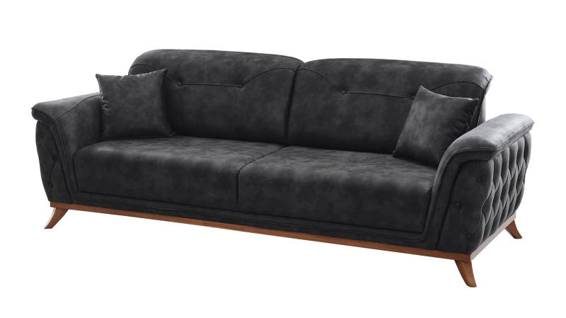 Einzelsofa 3-Sitzer anthrazit 257 cm - ALBERTO
