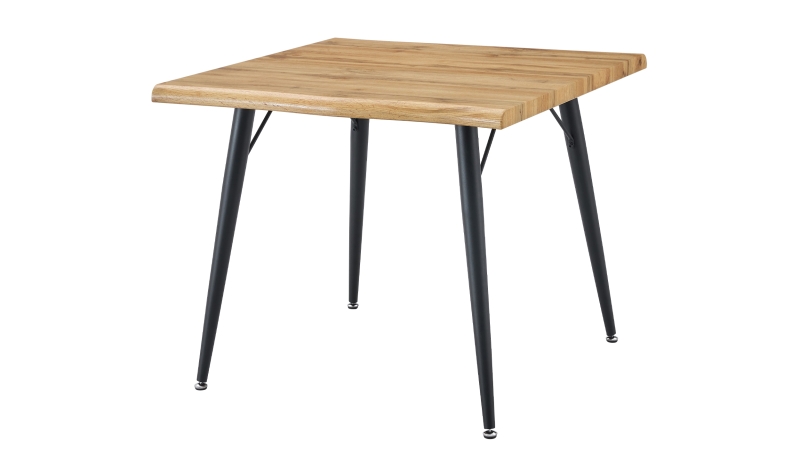 Esstisch Baumkantentisch Optik 90 x 90 cm Wildeiche - TAILIN