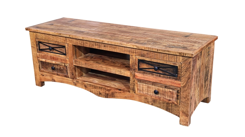 TV - Lowboard Akazie massiv lackiert montiert 140 cm - ACANO