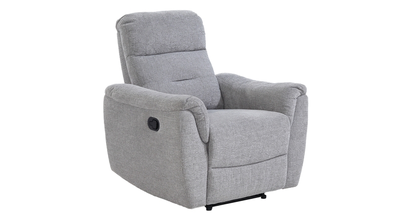 Fernsehsessel grau Chenille mit Relaxfunktion - UTAH