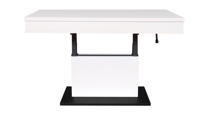Couchtisch höhenverstellbar weiß 110 x 60 cm - LIFT
