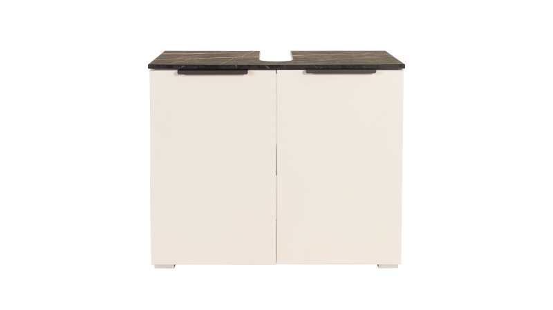 Waschbeckenunterschrank beige - Marmoroptik 70 cm - PROMESSA