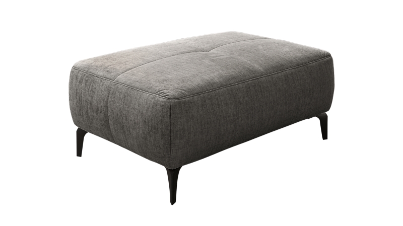 Hocker Sitzhocker 79 x 111 cm Veloursbezug grau - SALO