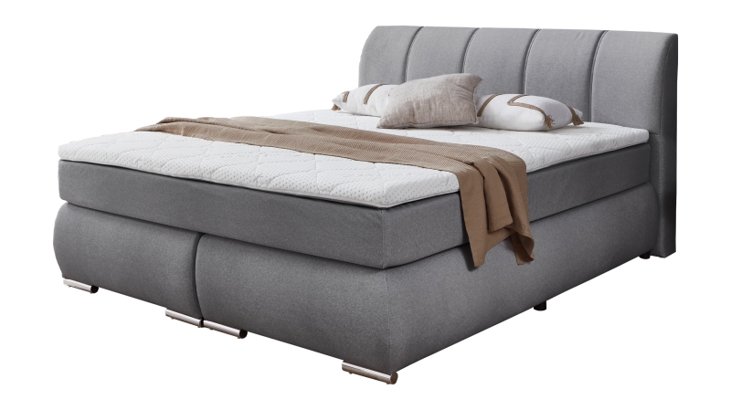 Boxspringbett 180 x 200 cm grau Microfaserbezug - GRAZ