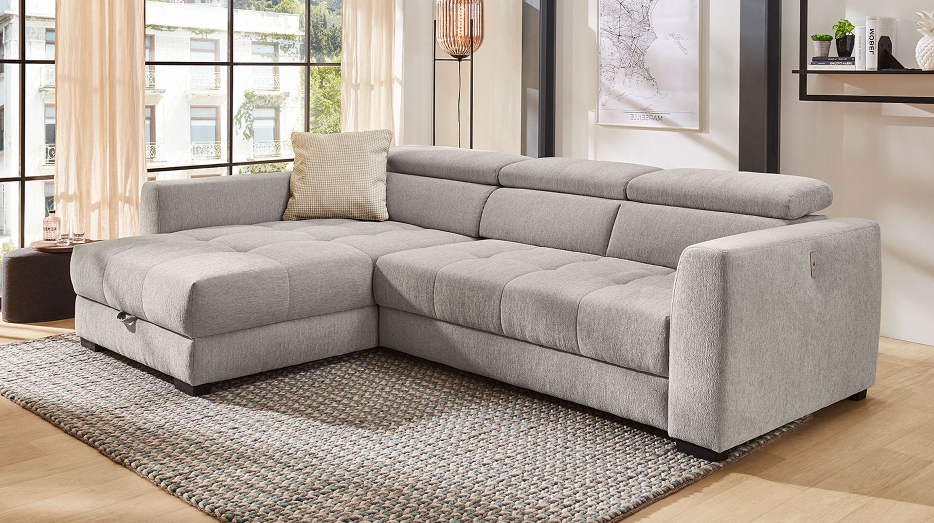 Ecksofa mit Bettkasten