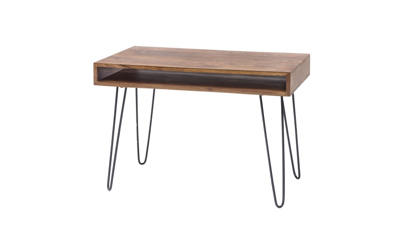 Schreibtisch Sheesham massiv gebeizt 110 x 60 cm - BARDI