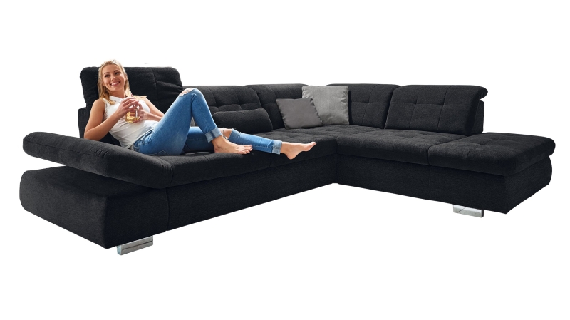 Couchliebe® Wohnlandschaft planbar - schwarz - Premium Version - VITTORIA