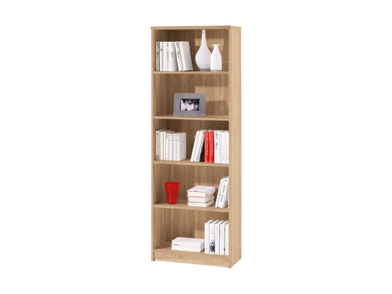 Bücherregal Standregal Sonoma Eiche 60 x 172 cm - 4 Einlegeböden - LILLY