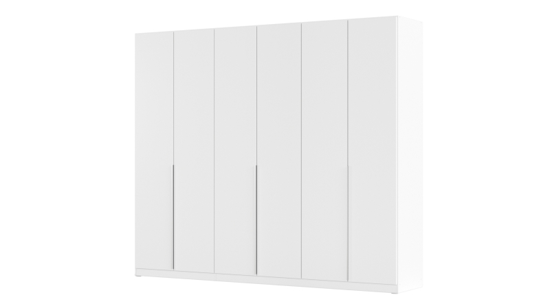Kleiderschrank weiß 271 cm - rauch - ALABAMA