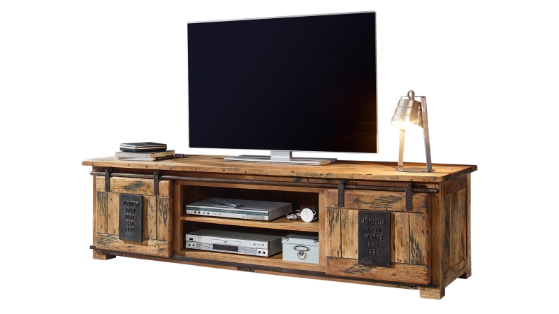 TV - Lowboard Mango massiv 180 cm - montiert - EMANUEL