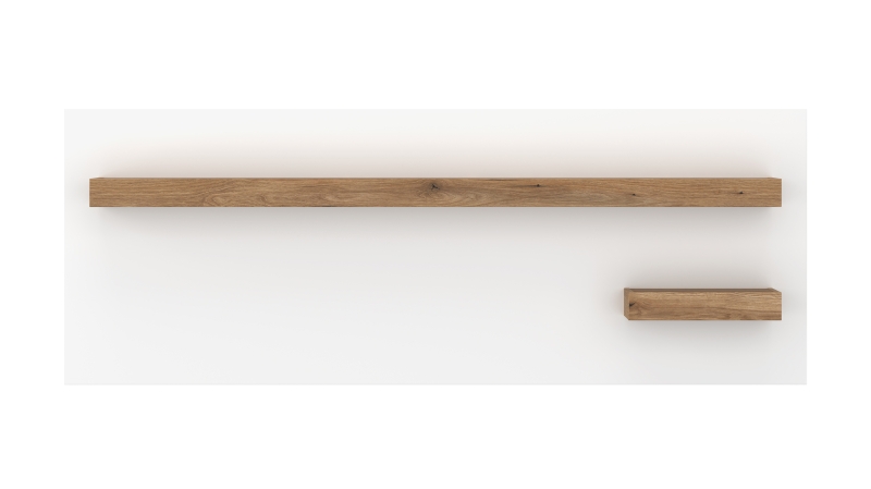 Wandboard weiß Hochglanz - Coast Evoke Eiche 216 cm - ORETA