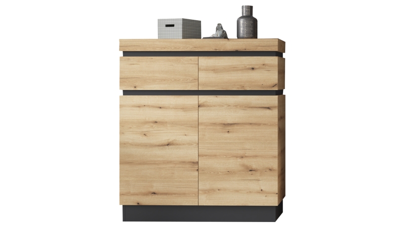 Garderobenkommode Coast Evoke Eiche - grau 101 cm - CORTE