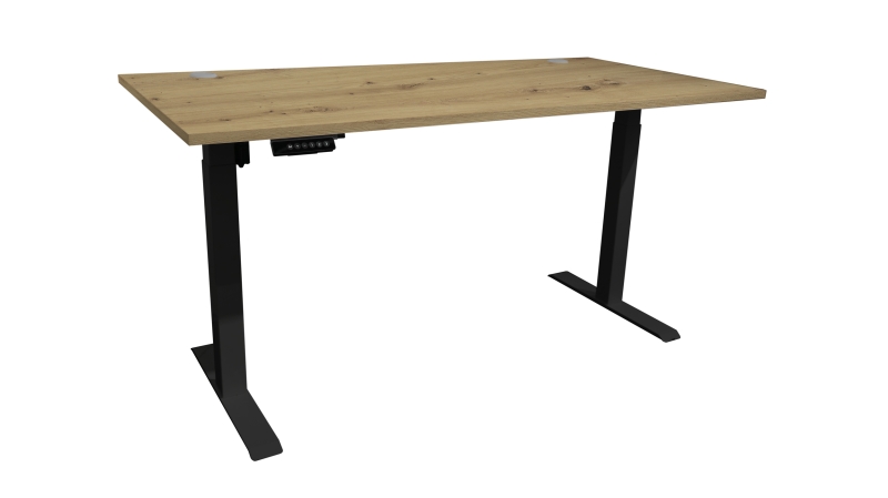 Computerschreibtisch Eiche 160 cm höhenverstellbar - BENNY