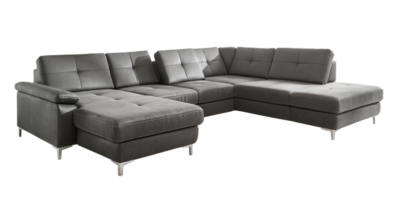 Couchliebe® Wohnlandschaft planbar - grau - Basis Version - SEATTLE