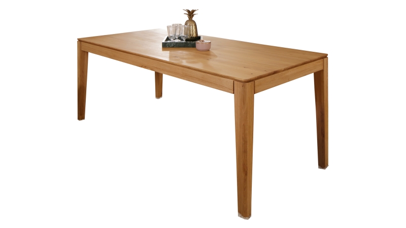 Esstisch Massivholztisch 160 cm Wildeiche ausziehbar - FLAVIA 