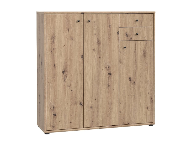 Kommode Artisan Eiche 109 cm 3-türig - TEMPRA