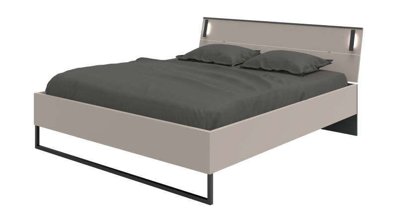Doppelbett Futonbett 180 x 200 cm grau - SAIGON