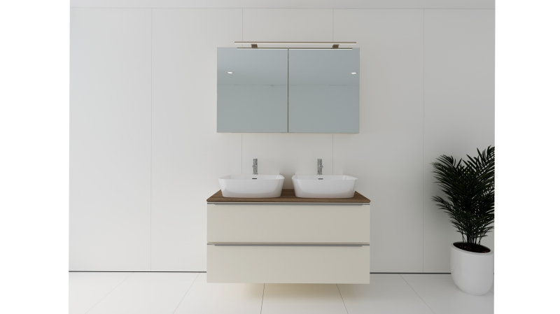 Badmöbel-Set Magnolia - 2 Teile - Waschtisch 120 cm - LEONEL