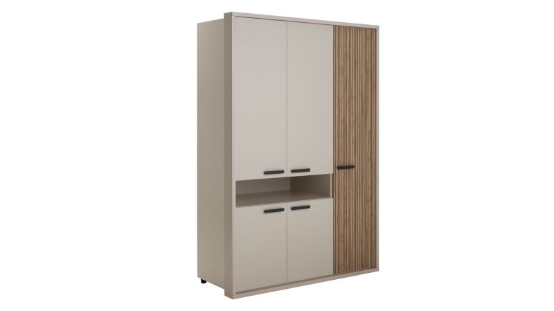 Kleiderschrank Eiche - beige - 147 cm - 5-türig - BRAVO