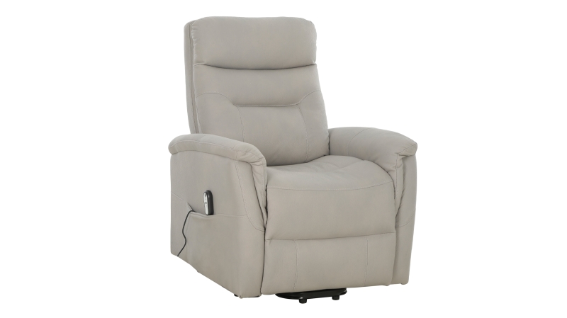 Fernsehsessel grau Microfaser mit Motor und Aufstehhilfe - MAILO