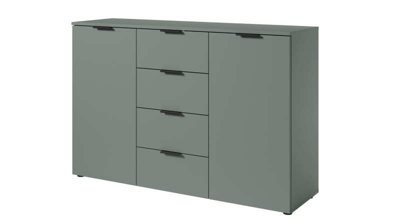 Kommode mit 4 Schubladen grün 135 x 40 cm - LINZ