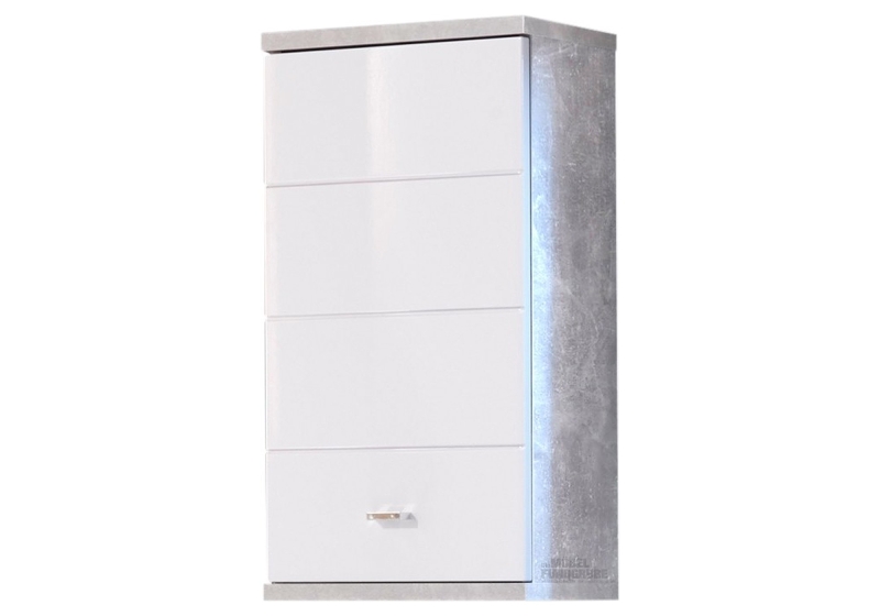 Bad Hängeschrank Betonoptik - weiß 38 cm - POOL