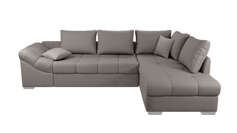 Ecksofa grau Schlaffunktion 298 x 202 cm - SORENTA