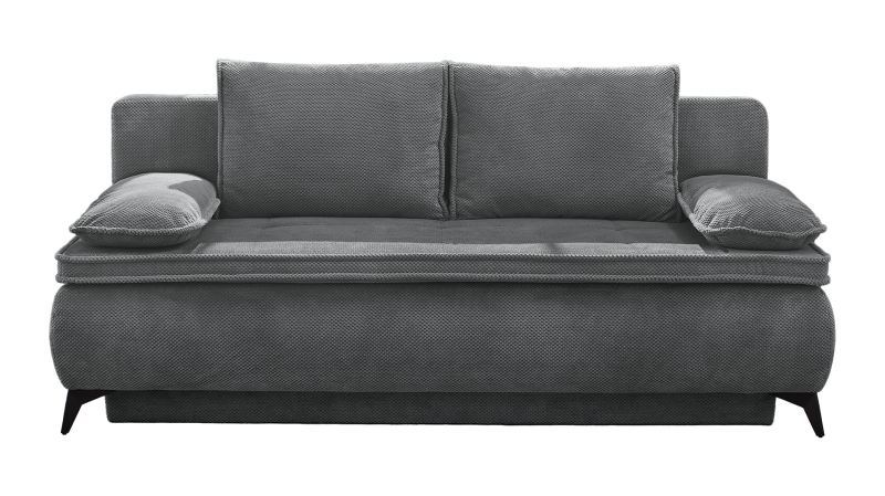 Schlafsofa Cord grau Bettkasten Dauerschläfer 205 cm - DREAMER