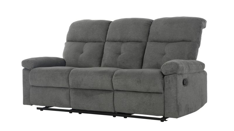 Einzelsofa Microfaser grau 189 cm - Relaxfunktion - RIVERA 
