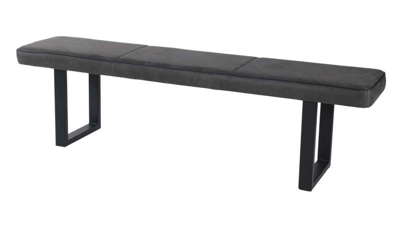 Sitzbank 180 cm Microfaser anthrazit Bank - TARA