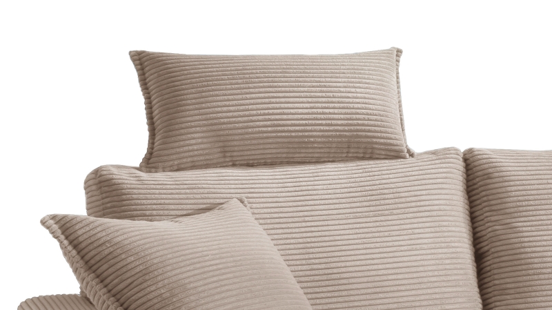 Kopfstütze Cord beige - 50 x 25 cm - SUMMER