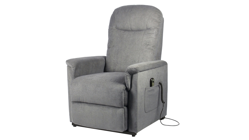 Fernsehsessel grau Webstoff mit Relaxfunktion - PYLOS