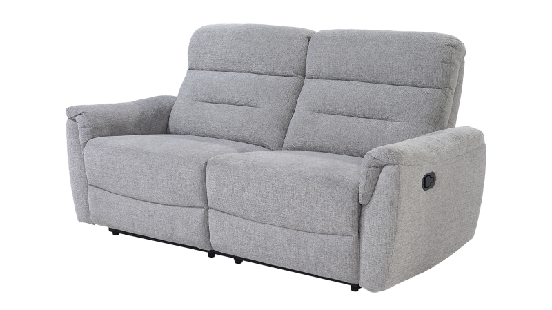 Einzelsofa 3-Sitzer Chenille grau 194 cm - Relaxfunktion - UTAH