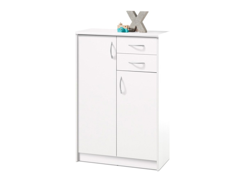 Kommode mit 2 Schubladen weiß 74 cm - OPTIMUS