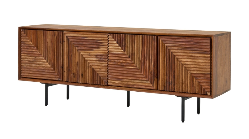 TV - Lowboard Sheesham massiv gebeizt 140 cm - TV-Board - DAINA