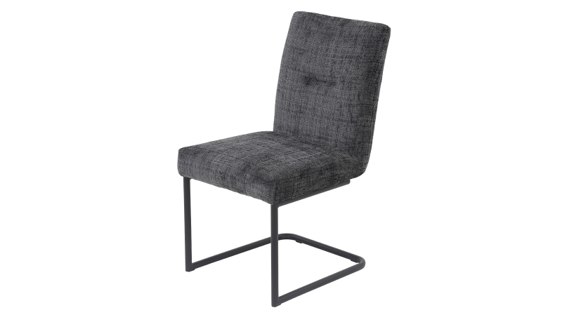 Schwingstuhl für Esszimmer anthrazit Webstoff - CLEO