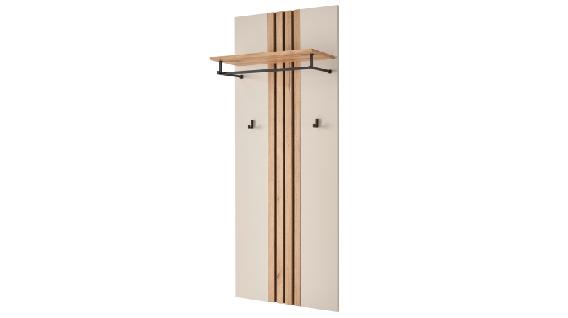Wandgarderobe Paneele beige Evok Eiche 60 cm - LITUMO