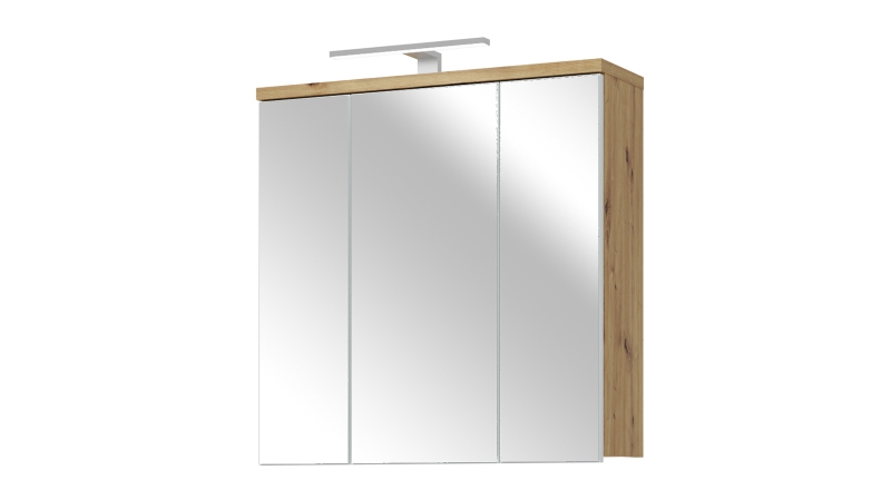 Spiegelschrank mit Beleuchtung Artisan Eiche 68 cm - VERIS