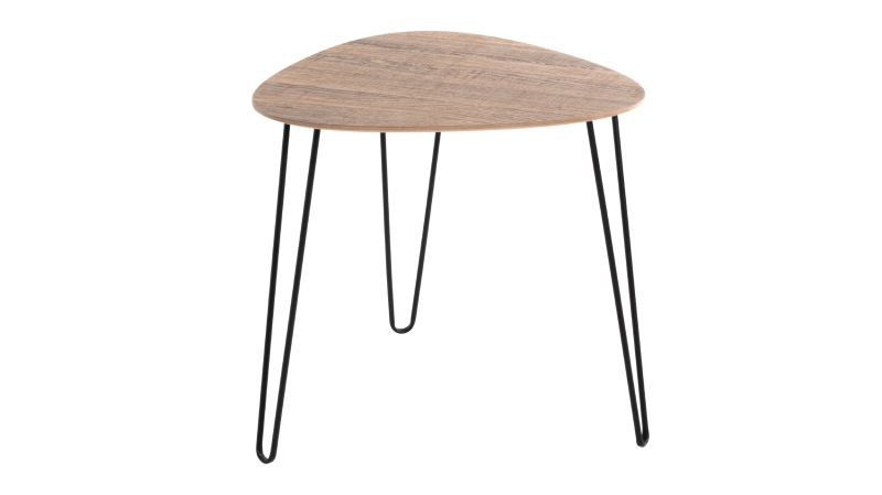 Beistelltisch Eiche dreieckig 40 x 43 cm - BOLOGNA