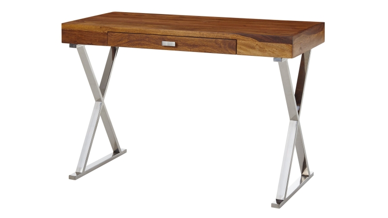 Schreibtisch mit Schublade Sheesham massiv - 120 cm - SOLVIG 