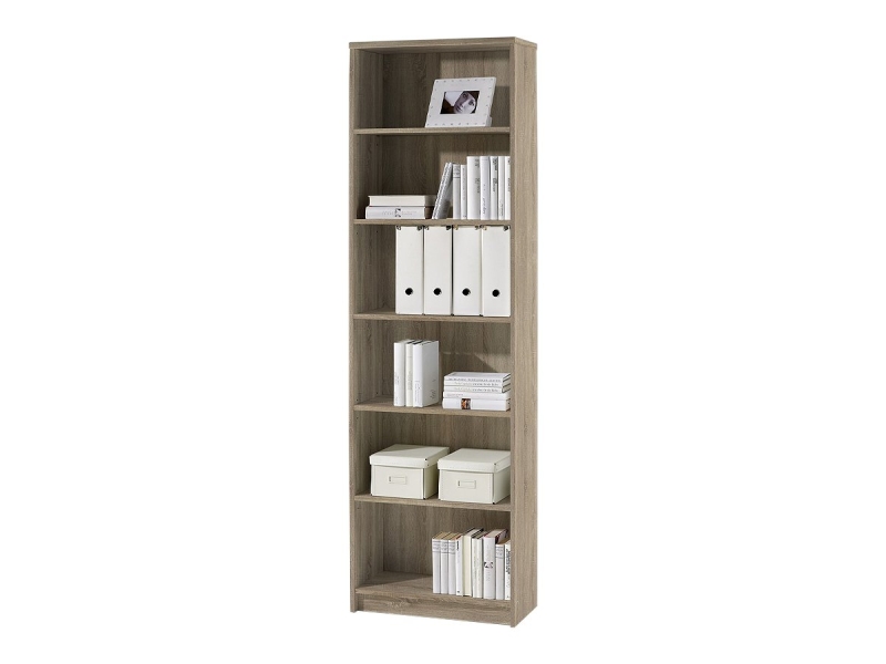 Bücherregal Standregal Sonoma Eiche 60 x 202 cm - 5 Einlegeböden - LILLY