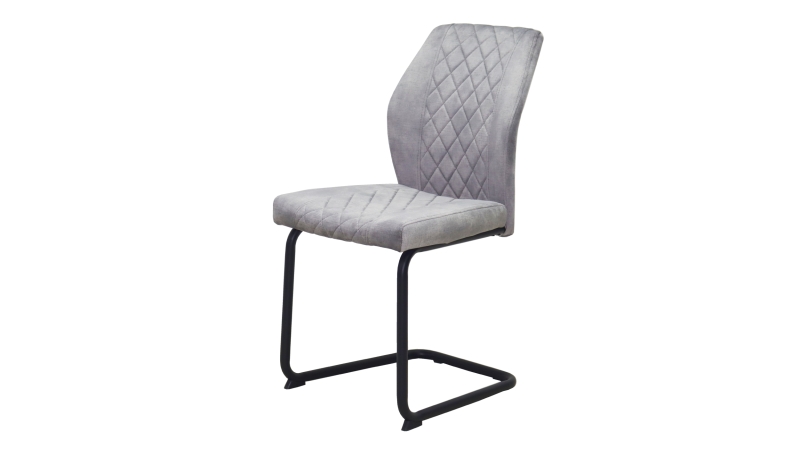 Schwingstuhl grau mit Microfaser Samtvelour - OLDE