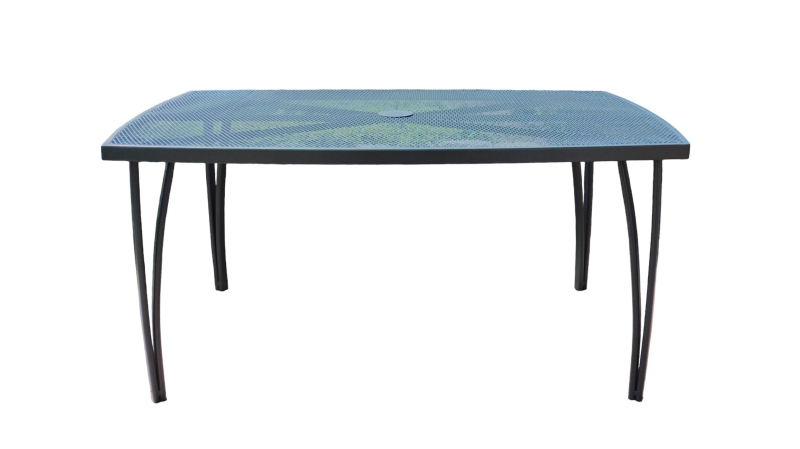 Gartentisch rechteckig 150 x 90 cm schwarz - BRIGHTON