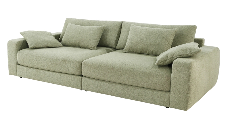 Big Sofa mit Federkern - grün - 290 cm - MILANO