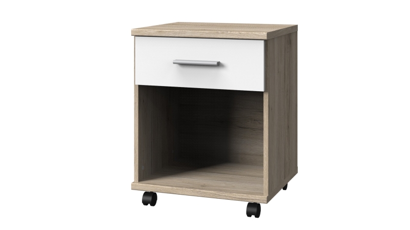 Rollcontainer San Remo Eiche - weiß 46 x 46 cm - JOKER