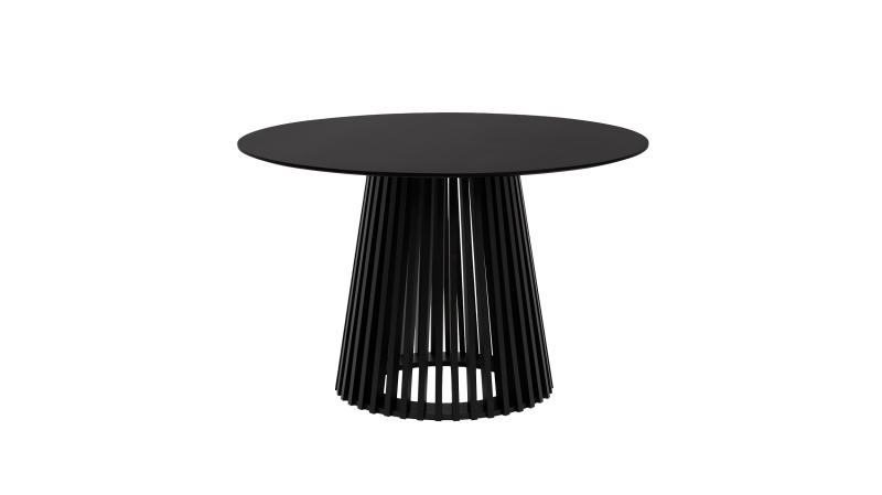 Couchtisch rund schwarz 60 x 60 cm Wohnzimmertisch - GARLE 